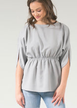 Load image into Gallery viewer, Grey Peplum - The Barron Boutique