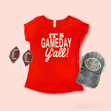 Load image into Gallery viewer, Orange “It’s Game Day Y’all” Top