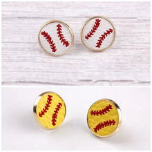 Load image into Gallery viewer, Baseball &amp; Softball Laced Earrings