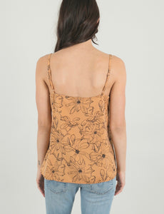 Floral Tank (Tan or Cream) - The Barron Boutique