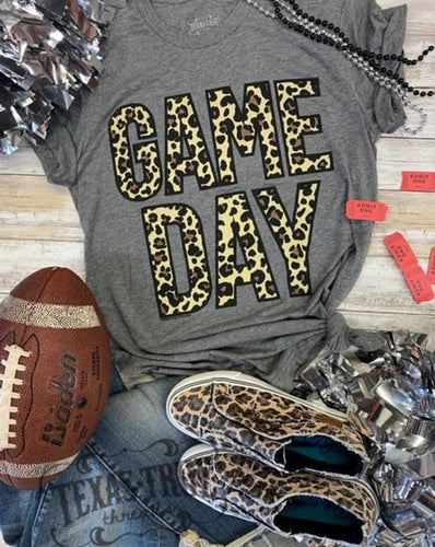 Game Day Leopard Print Tee - The Barron Boutique