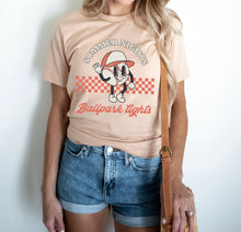 Load image into Gallery viewer, Summer Nights &amp; Ballpark Lights Baseball T-Shirt